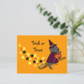 ハロウィーンブラックラブラドール漫画1 ポストカード (スタンド正面)