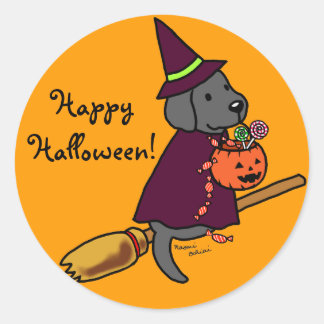 ハロウィーンブラックラブラドール漫画1 ラウンドシール