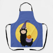 ハロウィーンブラックラマ エプロン (正面)