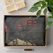 ハロウィーンブラックレッド幽霊のよく出るハウスこうもりフルムーン 薄葉紙 (ギフト)