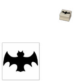 ハロウィーンブラック飛んでいるこうもりゴム印 ラバースタンプ (押印)