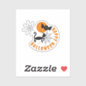 ハロウィーンブラック&オレンジカスタム色のカットビニールステッカー シール (シート)