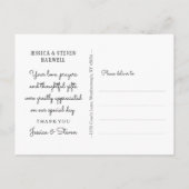 ハロウィーンブラック&グレースケルトンありがとう ポストカード (裏面)