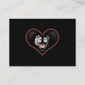 ハロウィーンブラック&グレーレッドローズ空白の座席表 プレイスカード (裏面)