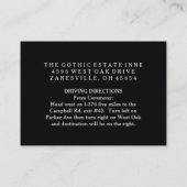 ハロウィーンブラック&グレーレッドローゼウェディングレセプション エンクロージャーカード (裏面)