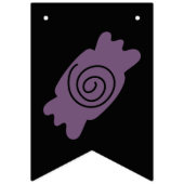 ハロウィーンブラック&パープルガーランド不気味- Pumpkin バンティングフラッグ (第3の旗)