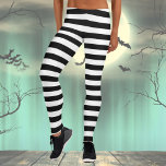 ハロウィーンブラック&ホワイトのコスチュームレギンス レギンス<br><div class="desc">ハロウィーンの黒と白の衣装レギンス。あなたは魔女、パントマイム、囚人/囚人のようにドレスアップすることができる。</div>