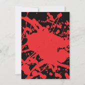 ハロウィーンブラッドオンブラックホラーパーティの招待状 招待状 (裏面)