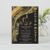 ハロウィーンブランチ&バブリー、金ゴールドスカル鍵、ワインI 招待状 (スタンド正面)