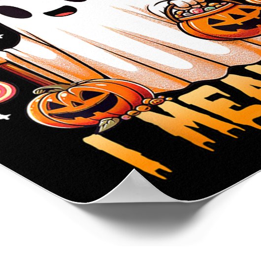 ハロウィーンブラ幽霊ブースカルパンプキントリックまたはTr ポスター (角)