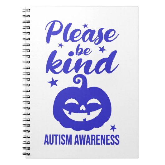 ハロウィーンブルーパンプキンオティシム認識度 ノートブック (正面)