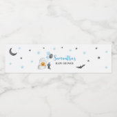 ハロウィーンブルー小さなブー赤ちゃんシャワー ペットボトルラベル (シングルラベル)