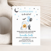 ハロウィーンブルー小さなブー赤ちゃんシャワー 招待状