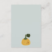 ハロウィーンブルー幽霊ブーおむつラッフルベビーシャワー エンクロージャーカード (裏面)