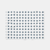 ハロウィーンブルー水玉模様アイ フリースブランケット (正面(横))