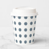 ハロウィーンブルー水玉模様アイ 紙コップ (左)