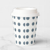 ハロウィーンブルー水玉模様アイ 紙コップ (右)