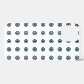 ハロウィーンブルー水玉模様アイ Case-Mate iPhoneケース (裏面 (横))