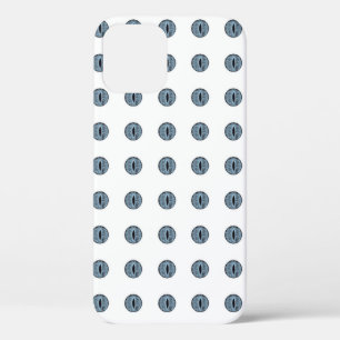 ハロウィーンブルー水玉模様アイ iPhone 12 PROケース