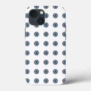 ハロウィーンブルー水玉模様アイ iPhone 13 MINIケース