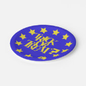 ハロウィーンブレキシットのトリックまたはトリートメント ペーパープレート (アングル)