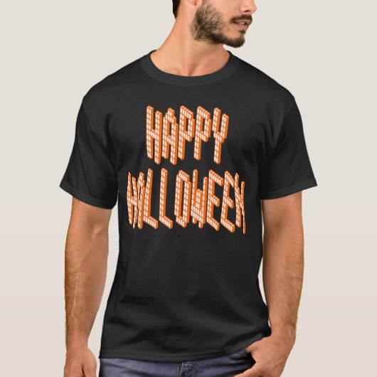 ハロウィーンブロックス文字 Tシャツ (正面)