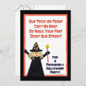 ハロウィーンブロックパーティの招待状 招待状 (正面/裏面)