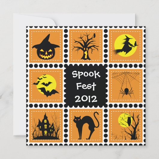 ハロウィーンブロックパーティの招待状 招待状 (正面)