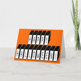 ハロウィーンブロック文字 カード