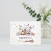 ハロウィーンブロムカボチャクモのウェブランタン シーズンポストカード (スタンド正面)