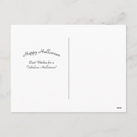 ハロウィーンブロムカボチャクモのウェブランタン シーズンポストカード (裏面)