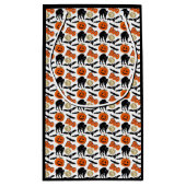 ハロウィーンブーこうもりキャットパンプキンアンドムーンスケッチ スモールペーパーバッグ (裏面)