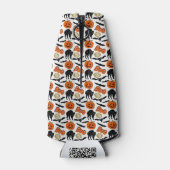 ハロウィーンブーこうもりキャットパンプキンアンドムーンスケッチ ボトルクーラー (裏面)