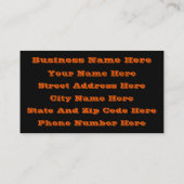 ハロウィーンブーこうもりキャットパンプキンアンドムーンスケッチ 名刺 (裏面)