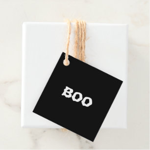 ハロウィーンブーと白黒の空白の不気味 フェイバータグ