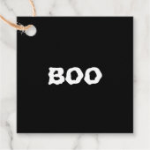 ハロウィーンブーと白黒の空白の不気味 フェイバータグ (正面)