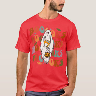 ハロウィーンブークキュート幽霊ブー読ズブックスアド Tシャツ