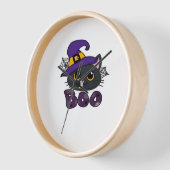 ハロウィーンブークラシックブクルーTシャツ 壁時計 (傾斜)