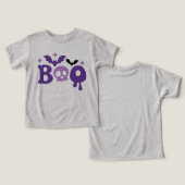 ハロウィーンブースカルこうもりモダンタイポグラフィ (デザイン正面&裏面)