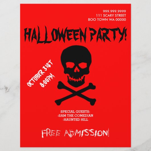 ハロウィーンブースカルパーティー告知フライヤー チラシ (正面)