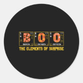 ハロウィーンブースクール化学おたく物理カボチャ ラウンドシール (正面)