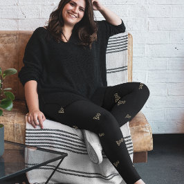 ハロウィーンブータイポグラフィ レギンス