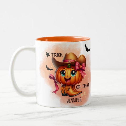 ハロウィーンブーツかぼり ツートーンマグカップ (左)