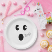 ハロウィーンブーパーティーかわいい幽霊顔 ペーパープレート (パーティー)