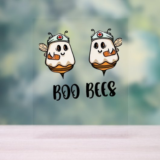 ハロウィーンブービークラシックズナースTシャツ アクリルサイン (ニュートラル)