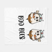 ハロウィーンブービークラシックズナースTシャツ フリースブランケット (正面(横))