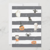 ハロウィーンブーブッシュ招待-コスチュームパーティー-不気味 招待状 (裏面)