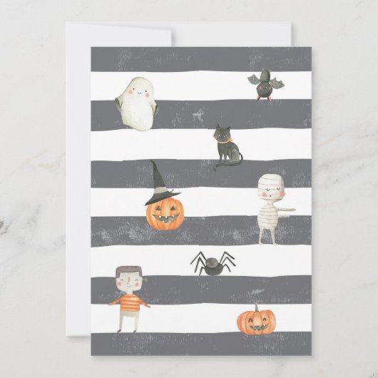 ハロウィーンブーブッシュ招待-コスチュームパーティ-スパイシー 招待状 (裏面)