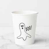 ハロウィーンブー幽霊ブラック&ホワイトスプキー 紙コップ (裏面)