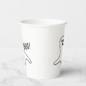 ハロウィーンブー幽霊ブラック&ホワイトスプキー 紙コップ (右)